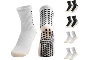 Yufree Youth Grip Soccer Socks - Boys and Girls Athletic Sport Socks for Baseball Football Basketball Hockey Rugby 4 Pcs