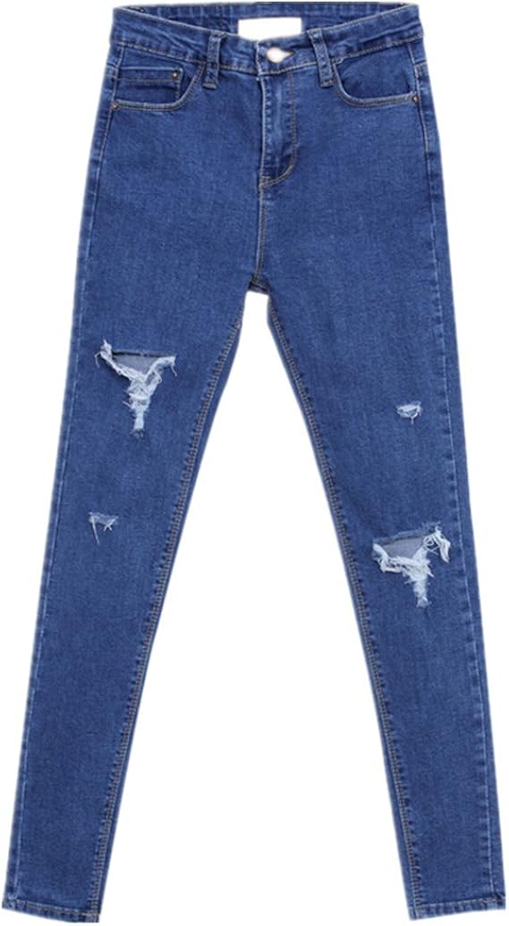 Amazon Gudeke デニムパンツ クラッシュ ダメージ スキニー レディースファッション ジーンズ デニムデニム レディース ジーンズ 通販