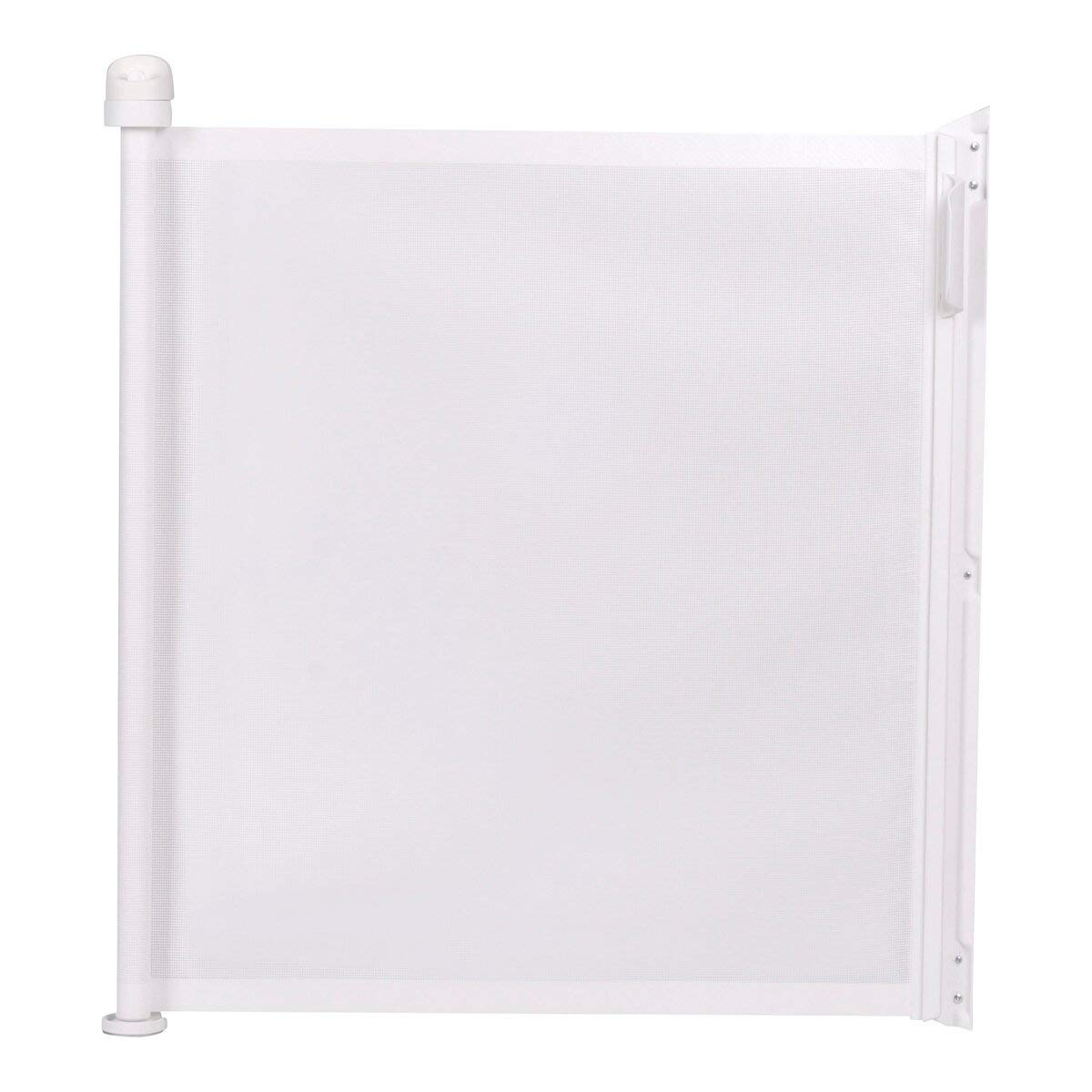 Lascal KiddyGuard Assure, Space-Saving Kid and Baby Stairs Gate with Effective Design, Roll-Up Net Baby Gate, Safety Gate up to 100 cm Wide, White