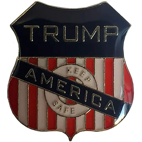 Spilla Bandiera Americana PinMart Con Trump - Spilla Da Petto, Nuova
