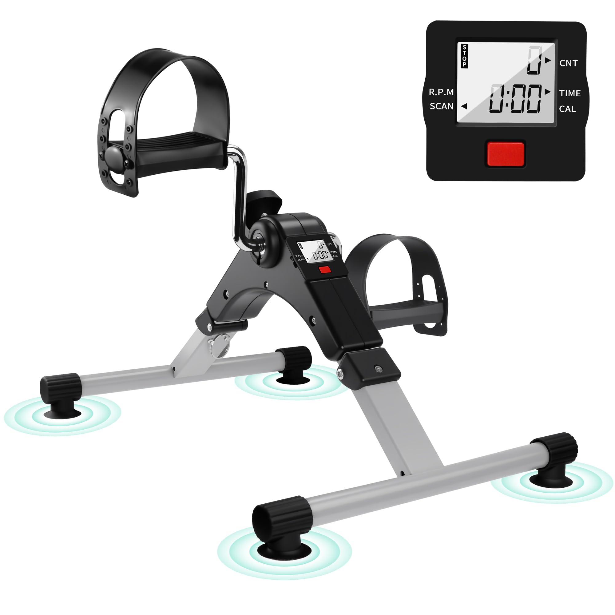 Photo 1 of ***MISSING PARTS***
Under Desk Bike Pedal Exerciser Folding Arm Bike with LCD Display Adjustable Resistance Foldable Mini Exercise Bike Machine for Office Home with Suction Cups Anti-Slip