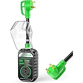 GEARGO RV Surge Protectors 30 Amp, 12000 Joules RV Circuit Analyzer, IP68 Surge Voltage Protection, RV Adapter Plug for Campe