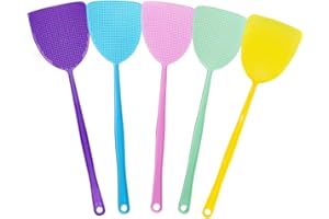 5 PCS Fly Swatter,Long Hand Flyswatters,Manual Pest Control Fly Catcher for Indoor Outdoor Mosquitoes, Flies, Spiders, Insect