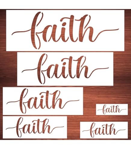 16 Pcs Christian Inspirational Stencils Painting On Wood, Bible Sign Motivational Saying Faith God Fidence Be Still Reusable Painting Stencils Diy Farmhouse Wood Signs For Home Office Decor P 38353749 - View #8