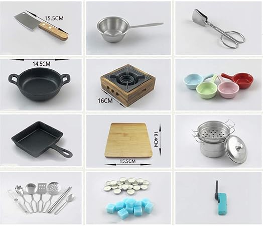 Amazon Zac T 調理器具セット料理 食器 食べ物 まな板 包丁付き おままごとセット ミニチュアキッチン セットc セット おもちゃ