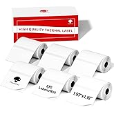 Phomemo 1.97"x1.18"(50x30mm) Label, 6 Rolls M110/M110S/M120/M200/M220 Thermal Paper - Multi-Purpose Square Self-Adhesive Label, 230 Labels/Roll, Black on White