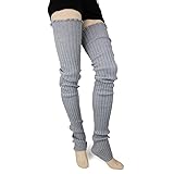 Foot Traffic, Cable Knit Legwarmers, Grey