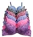 Viola's Secret 6 Pack Of Color Print T-Shirt Bras B Cup C Cup and D Cup