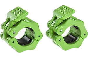 GREENTENTLJS 1 Inch Barbell Clamps Clip Quick Release Locking Barbells Pro Workout Professional Weight Collar Clips Lock 1'' Diameter Standard Bar (Green)