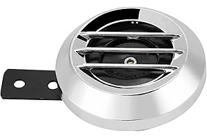 HEADERBS Siren Electric Horn, Universal Motorcycle Electric Horn Siren 12V 110DB Round Horn Speaker for Car Motorcycle Truck Boat Siren