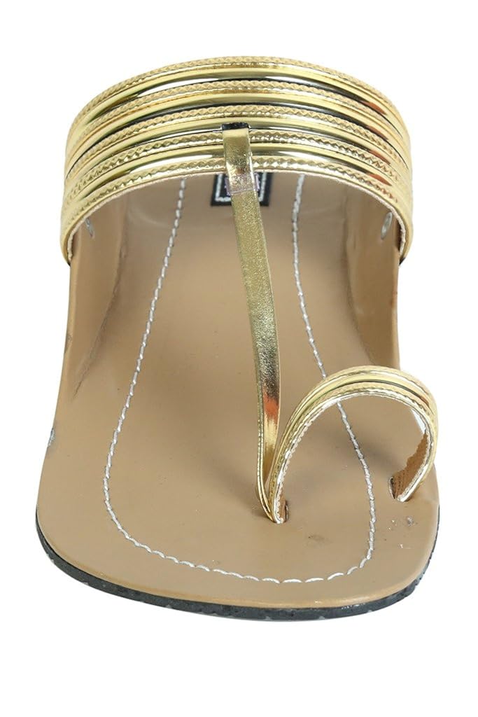 remson india women's synthetic leater black kolapuri sandals