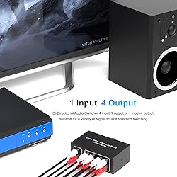 4-Way Stereo Audio Switcher, Bi-Directional Right