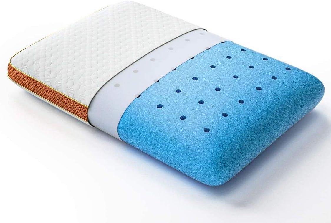 Maxzzz Ventilated Gel Memory Foam Pillow, Bed Pillows for Sleeping with