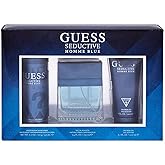 GUESS Guess Seductive Homme Blue 3 Pc Gift Set 3.4oz EDT Spray, 6.0oz Deodorant Body Spray, 6.7oz Shower Gel GIFTSET