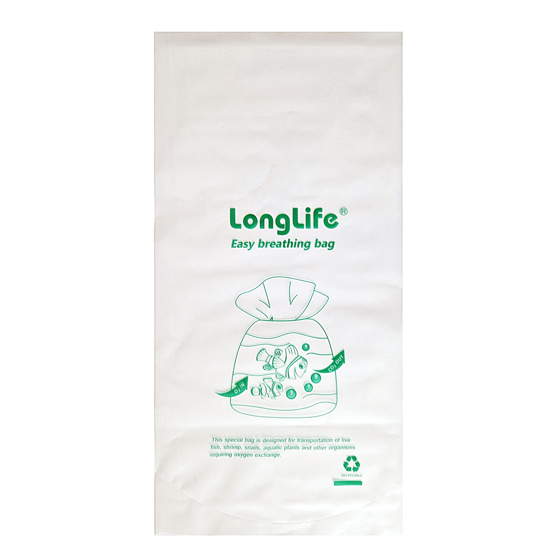 10x Breathing Bags 180mm x 360mm (Curved Seal, Thicker Film) Aquarium Transport Fish Shrimp LongLife Breather UK