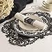 Hortense B. Hewitt Decorative Laser-Cut Paper Place Mats, Set of 12, Black