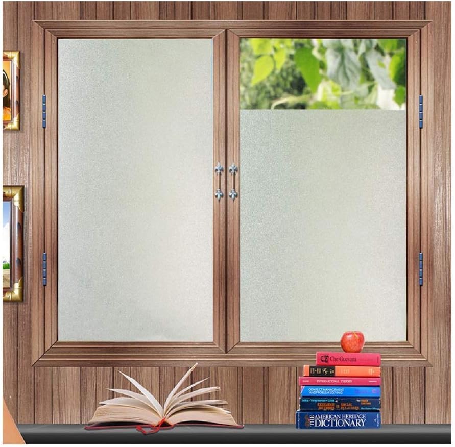 Window Film, Non-Adhesive Window Frosting Film, Anti-UV Privacy Window Cling Film for Home Office Meeting Rooms Glass Window Doors
