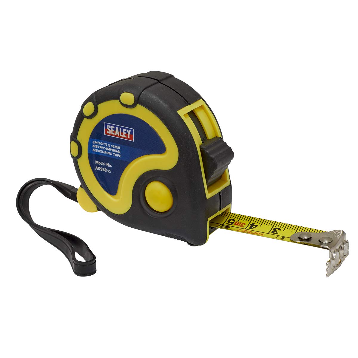 Sealey Ak988 Rubber Measuring Tape 3Mtr(10Ft) X 16Mm Metric/Imperial