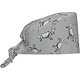 Working Cap Scrub Cap with Sweatband Adjustable Unisex Women Tie Back Hat Nurse Surgical Caps
