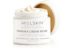 Mielskin Manuka Cream for Sensitive Skin | Moisturizer for Dry, Eczema-Prone & Reactive Skin | Only 8 Ingredients | Fragrance