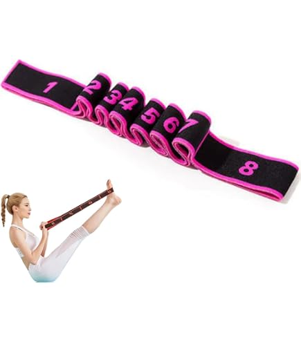 Lot De 3 Bandes De Résistance Numérotées – Polyester/coton – Pour Fitness, Yoga, Pilates – Résistantes à La Rupture – Rose – Débutants Et Pros