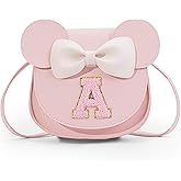 cotmcor Initial Todder Purse for Little Girl Crossbody Bag Kids Purse Cute Birthday Gift