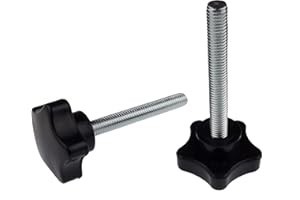Kasteco 2 Pack M8 x 60mm (5/16" x 2-3/8") Thread Replacement Star Hand Knob Tightening Screw