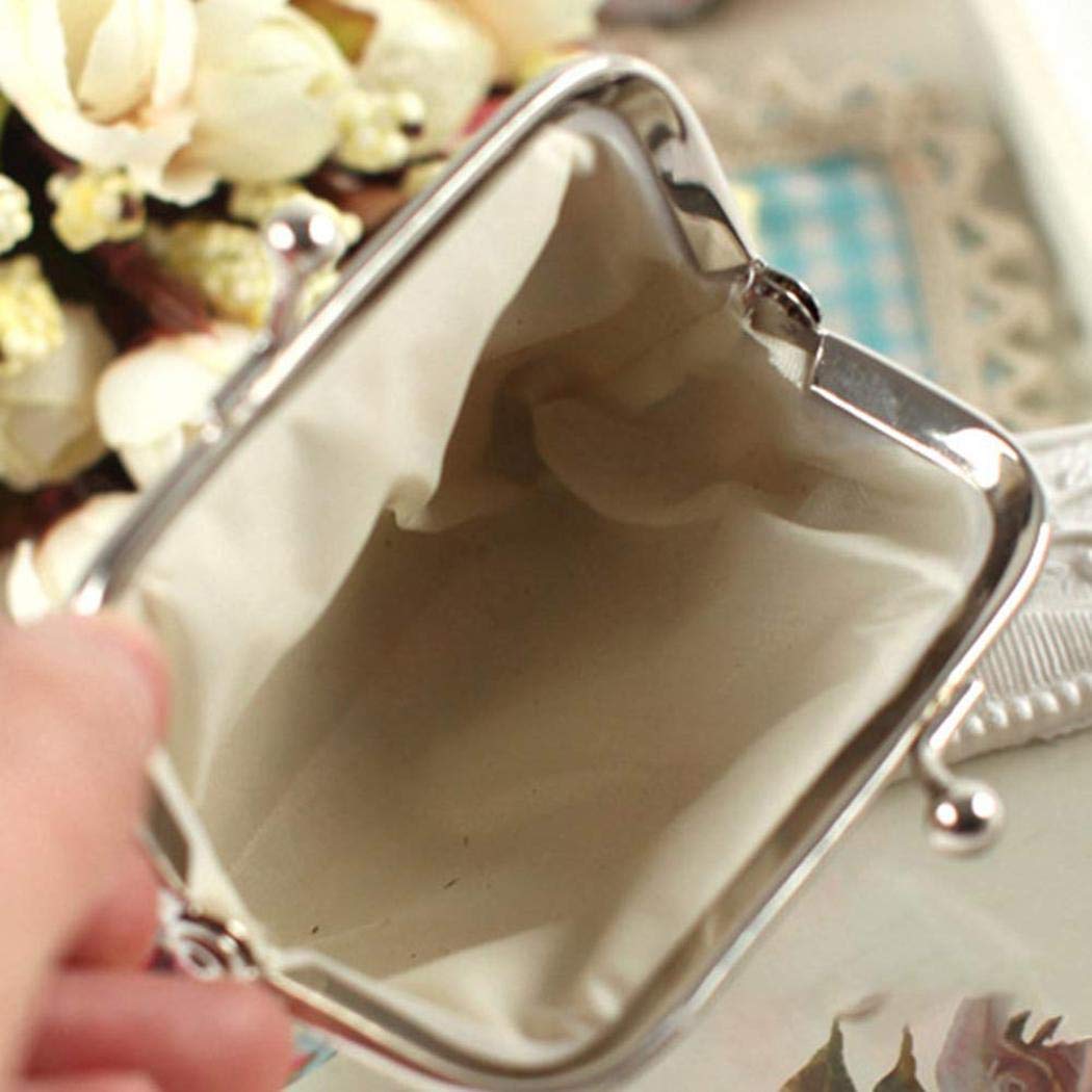 Pinsparkle Women Mini Solid Sequins Button Closure Coin Purse Handbag Coin Purses & Pouches