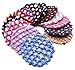 STHUAHE 13 PCS Ladies Handmade Knit Mesh Fabric Rhinestone Bun Cover Snood Hair Net hair Accessories For Ballet Dance Skating Sports and Daily Working (13 Color)