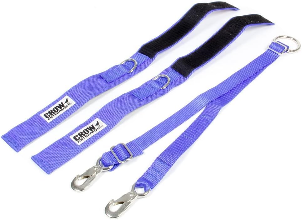 Crow Enterprises Adult 2 Inch Blue Safety Arm Restraints Clips Into Standard Quick