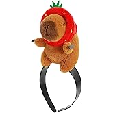 JEGERMIG Women's Funny Capybara Headband Cartoon Animal Plush Hairpin Headwear Accessories