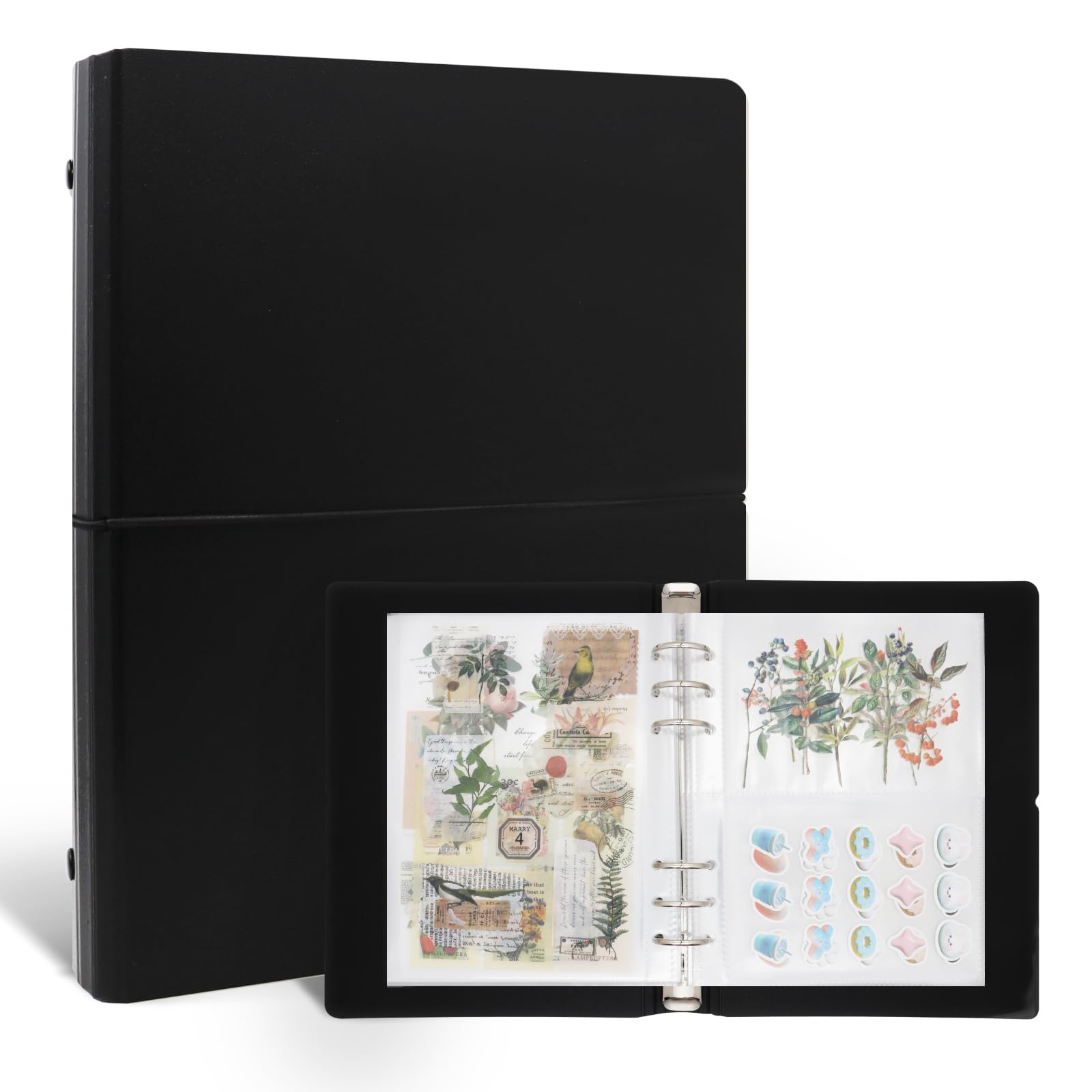 Ruatu Sticker Organizer Binder - Reusable Sticker Collecting Book Storage Album...