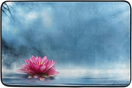 Mnsruu Zen Paillasson Pour Interieur Et Exterieur Motif Fleurs De Lotus 60 X 40 Cm Amazon Fr Cuisine Maison