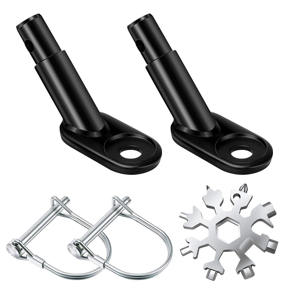 Vacoulery Bike Trailer Coupler, 2 Pack Bicycle Trailer Hitch Connector Replacement Steel Trailer for Child, Pet, Cargo Bike Trailers with Snowflake Multi Tool 18-in-1
