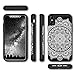 iPhone X Case, TORU [iPhone X Slim Hard Wallet Case Pattern Mandala] Hidden Credit Card Holder ID Slot Card Case with Mirror for Apple iPhone X / iPhone 10 (2017) - Dreamcatcher