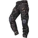 IDOGEAR Men G3 Combat Pants with Knee Pads Camouflage Pants Airsoft Paintball Outdoor Tactical Trousers