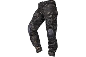 IDOGEAR Men's G3 Combat Pants with Knee Pads Multi Camouflage Trousers Airsoft Hunting Paintball Tactical Outdoor Pants