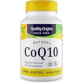 Healthy Origins® CoQ10 100 mg – Natural Trans-Isomer Ubiquinone – Yeast Fermented, Supports Heart Health & Cellular Energy – Non-GMO 60 Softgels