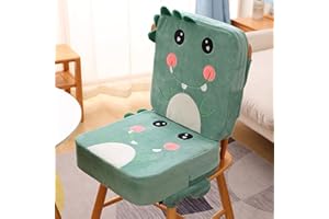 KOGITI Toddler Booster Seat for Dining Double Straps Washable Portable Thick Chair Increasing Cushion for Baby Kids (Green)