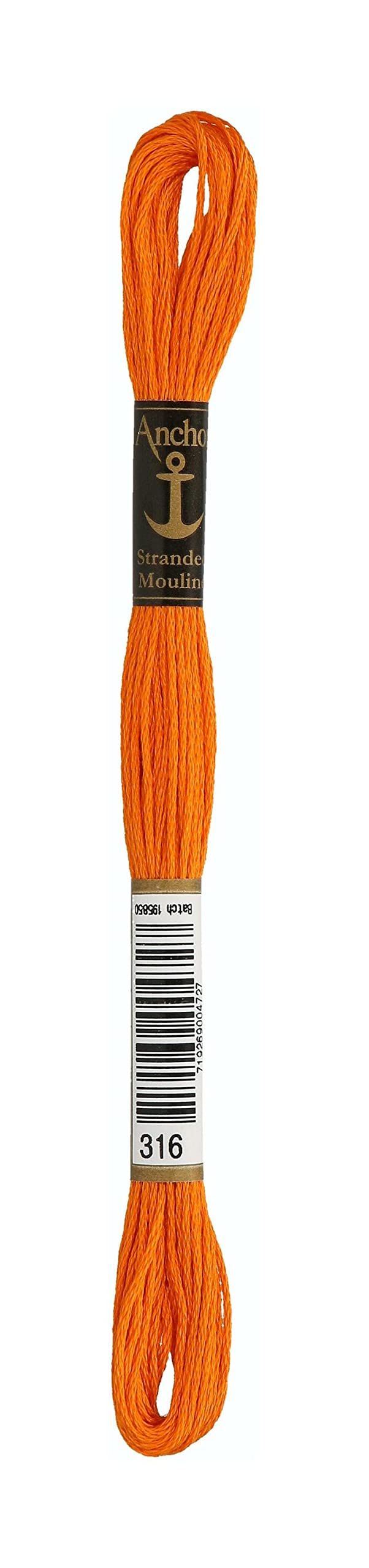 Anchor Six Strand Embroidery Floss 8.75 Yards-Tangerine Dark 12 per Box — image 1