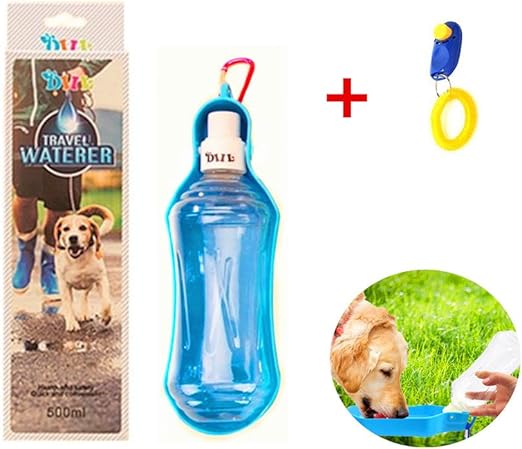 Diil Bouteille D Eau Pliable Pour Animal Domestique Chat Chien Avec Mousqueton Pour L Exterieur Amazon Fr Animalerie