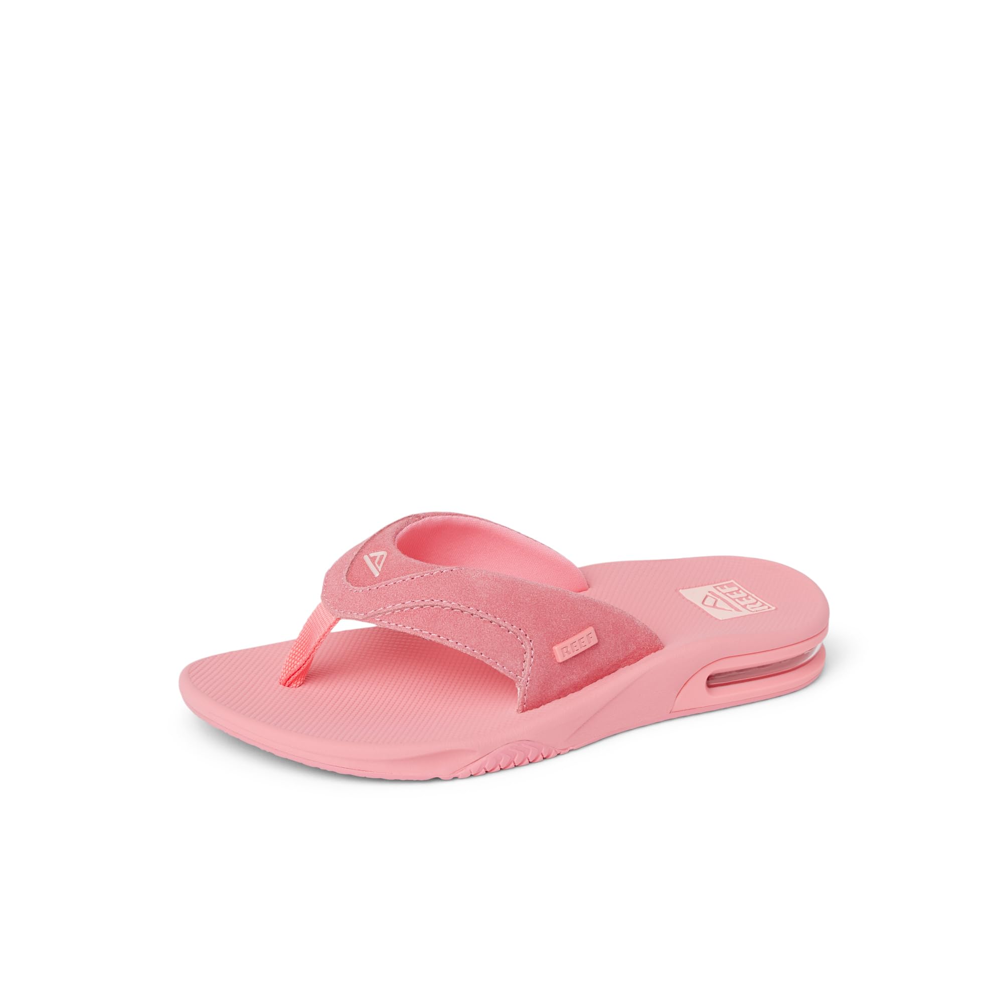 REEF Fanning Womens Bottle Opener Flip Flop, Arch Support, Durable Outsole, Water Friendly, Strawberry Suede, 12 Image