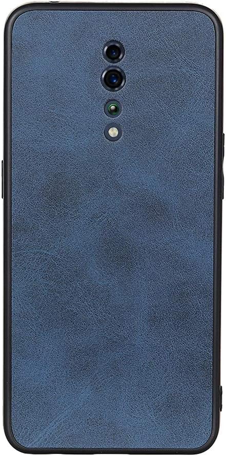 LUSHENG Oppo Reno Z Case, Retro Soft TPU Shock Absorption Non-Slip Soft Edge Cover for Oppo Reno Z - Blue