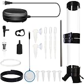 Saricho brine Shrimp Hatchery， brine Shrimp Eggs Incubator Kits,Multifunctional Artemia Hatchery with air Pump,Live brine Shrimp net,Feeder,storagerand and Large Clip(Set of 20pcs)