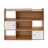 LOHISHILO 3 Tier Bookshelf Tall Bookcase Storage