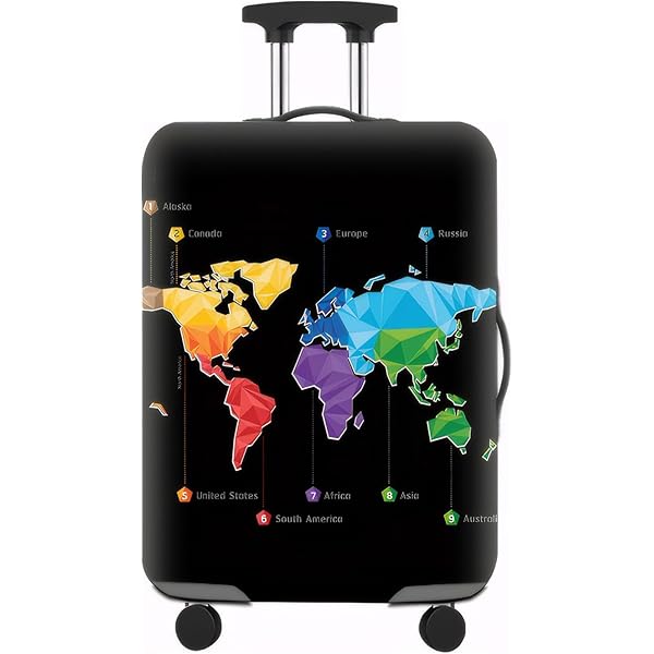 FORUDESIGNS Rainbow Color Suitcase Protective Covers Elastic 18 28 Inch Trolley
