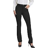 VIMPEP Women’s Classic Yoga Dress Pants Mid Rise Straight Soft Feeling Pull On Stretchy Work Pants for Casual Slacks 2202