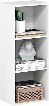Furinno LUDER 3-Cube Book Shelf White 30.5 W x 80 H x 23.6 D cm view 6