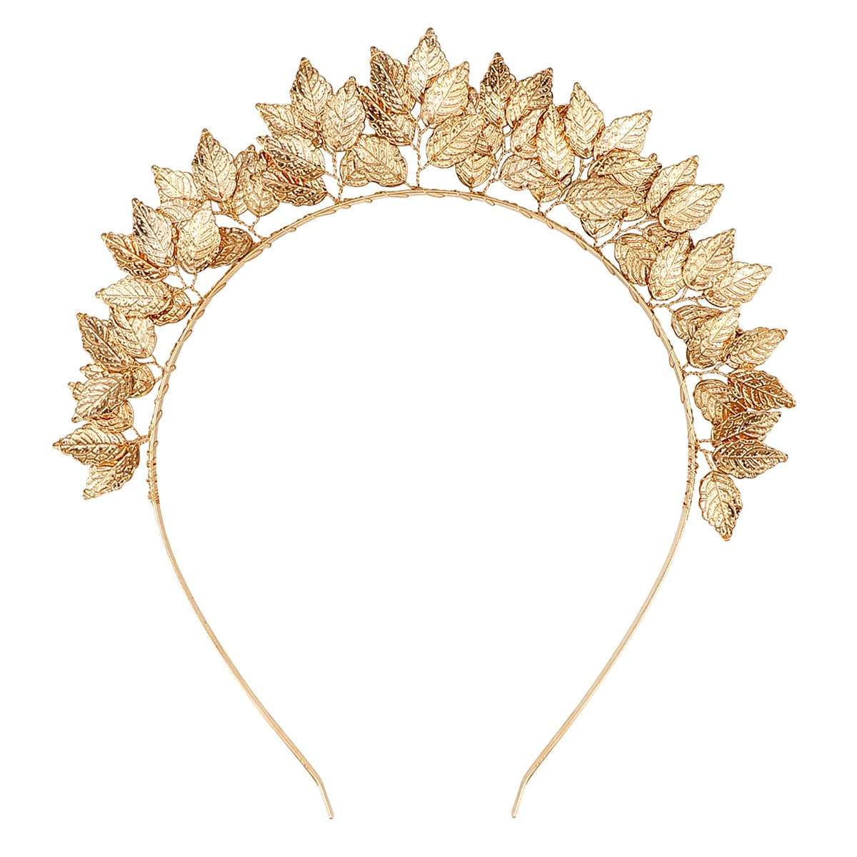 ZJIVQO Gold Leaf Headband - Roman Crown for Women, Girls, Bride and Bridesmaid