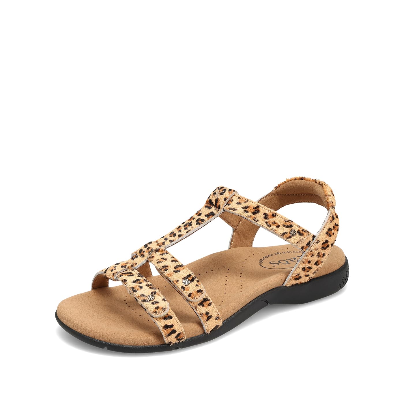 Taos Footwear Women's Trophy 2 Cheetah Pony Hair Sandal 12 (M) US Image